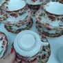 Vintage tea set, 1940's or earlier, with gold edging and floral pattern. Cafe wedding decor Image 3
