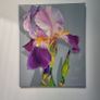 Violet Iris | Oil Painting on canvas Image 6