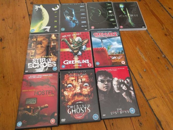 Horror DVD lot pack bundle Gremlins Alien Lost Boys Hostel