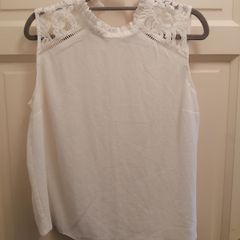 White lace design top size 12