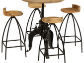 Bar Set 5 Pieces Solid Mango Wood