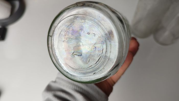325 - Set of 3 Vintage Clear Glass Collectible Decorative L Rose and Co Bottles