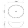 Bathroom Basin with Mixer Tap Ceramic Oval White Image 10