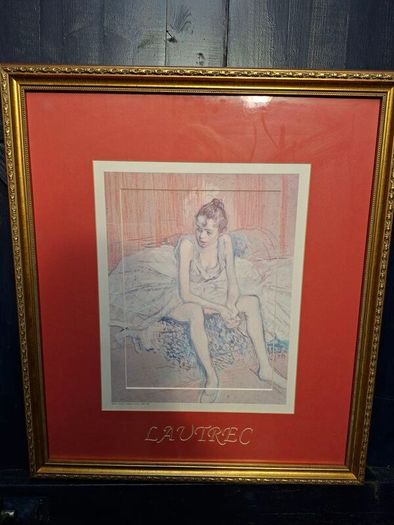 Framed Lautrec Print