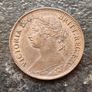 1886 Queen Victoria " Bun Head", Bronze Farthing Image 2