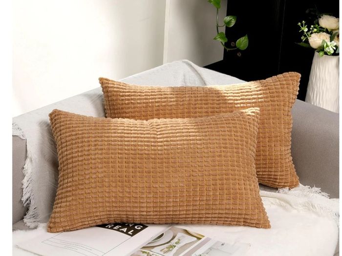 Brand New TAN. TOMI pillowcase 40x60, pillowcases corduroy plain set of 2,