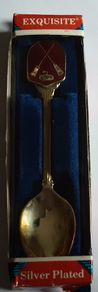 silver plated boxed curling spoon, AC