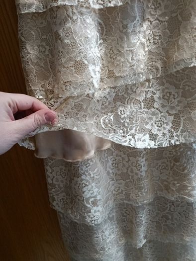 Beige boutique Angie frills occasion dress + bolero jacket party wedding confirmation communion wear dress 10/12 beige