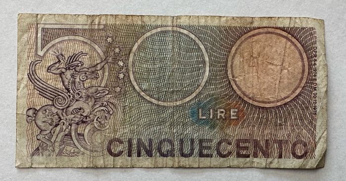 Italy 500 Lira 1976 Banknote