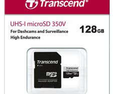 128GB Transcend High Endurance 350V microSDXC Memory Card CL10 UHS-I for Dashcams and Surveillance