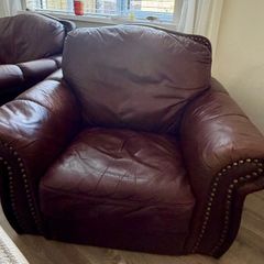 2 Leather Arm Chairs for Sale