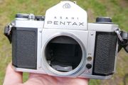 Asahi Pentax SL SLR 35mm Film Camera silver Body From JAPAN working