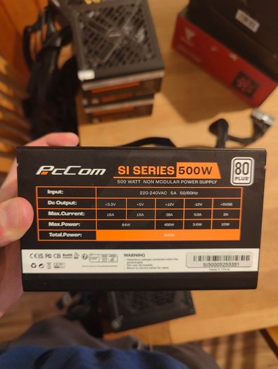 PCCOM SI Series 500W 80 Plus Power Supply PCIe connectors