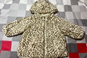 ZARA Reversible Leopard print Fur Jacket