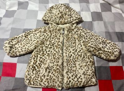 ZARA Reversible Leopard print Fur Jacket