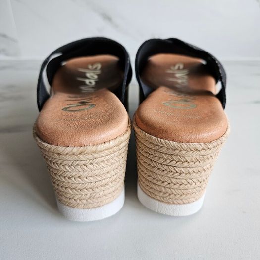 Oh my Sandals Spanish real leather platform sliders wedges RRP 75 euro size UK 5 new & boxed