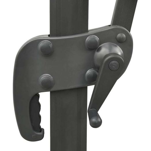 Cantilever Umbrella with Pole and LED Lights Green 300 cm