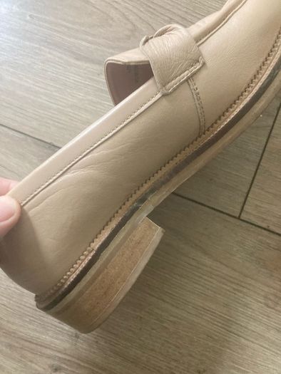 Ladies size 6 office leather loafers