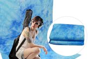 2.8 x 4m Dark Blue  Muslin Background