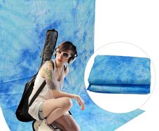 2.8 x 4m Dark Blue  Muslin Background