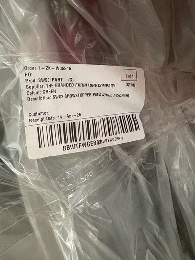 Amanda Holden showstopper swivel accent chair . Unwanted prize . Brand new