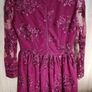 Burgundy Lace Skater Dress Image 2