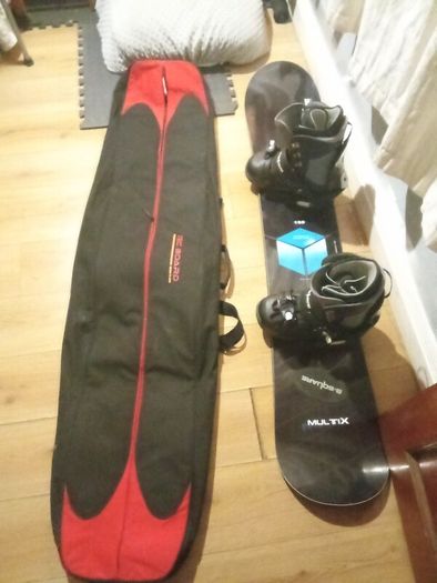 Shoes and Snowboard