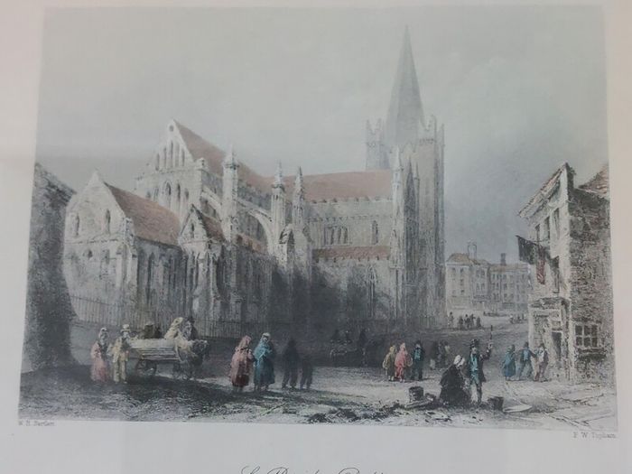 William Bartlett "St. Patrick's Cathedral, Dublin" Framed Artwork