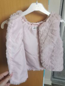 Fur coat pink 8-9y