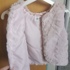 Fur coat pink 8-9y