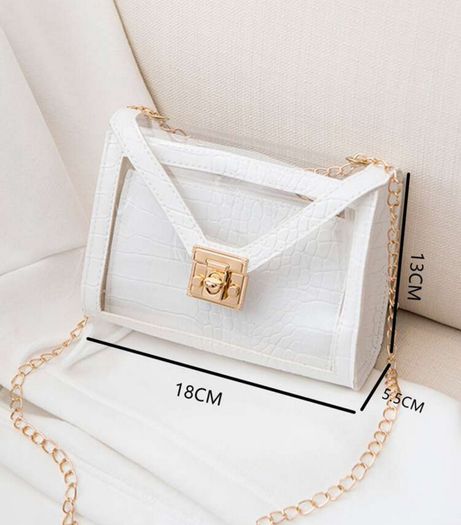 jelly crocodile pattern crossbody bag