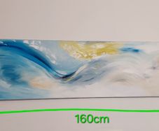 Large Panoramic Abstract Canvas Painting