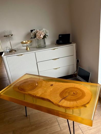 Handmade Epoxy Resin & Oak Table