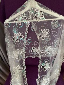 Passigatti Scarf/Wrap with Embroidery and Sequin Detailing