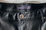 M&amp;S faux leather trousers Size 16 short