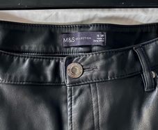 M&S faux leather trousers Size 16 short