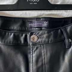 M&S faux leather trousers Size 16 short