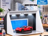 Airbrush Spray Booth with Dual Fans and LED Lights Portable Hobby Paint Booth with Exhaust Hose