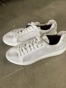 Mens white leather Bianco  shoes size 46/11