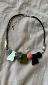 geometric statement collar necklace