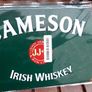 Jameson irish whiskey metal advertising repo sign,,see pictures for condition,sold as seen ,buyer collects or pays postage thank you, Image 2