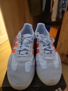 Addidas Sky blue with red stripe size 12 trainer