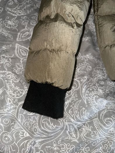 SikSilk Beige Puffer Jacket with Fur Hood