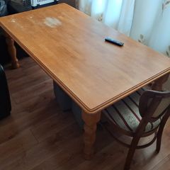 Solid oak dining table