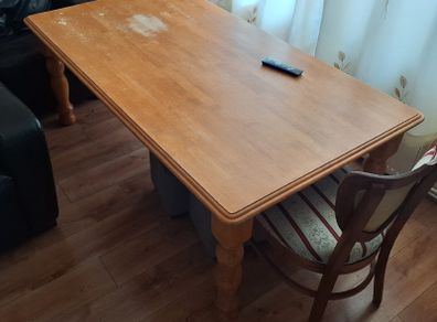 Solid oak dining table