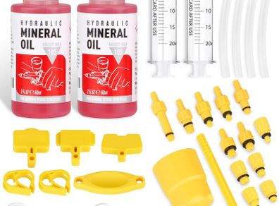 Brake Bleed Kit with Mineral Bicycle Brake Fluid 120ml Hydraulic Disc mtb Bike Brake Bleeding kit for SHIMANO,TEKTRO, MAGURA
