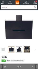 Haier HADG9CBS4BWIFI Glass Wifi Connected Angled Cooker hood (W)90cm - Black