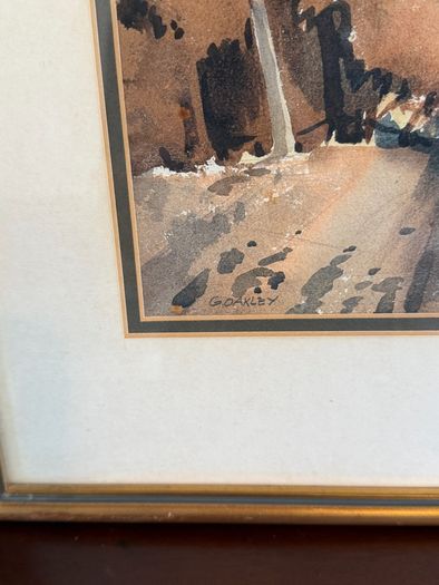 G. Oakley. 4 Original Watercolours. Framed. Irish Artist. Rural Scenes.