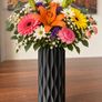 3D Printed Vase, Modern Textured Flower Vase, Minimalist Home Decor Image 2