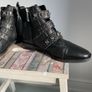 ankle boots Stradivarius black leather biker style boot size 40 Image 3